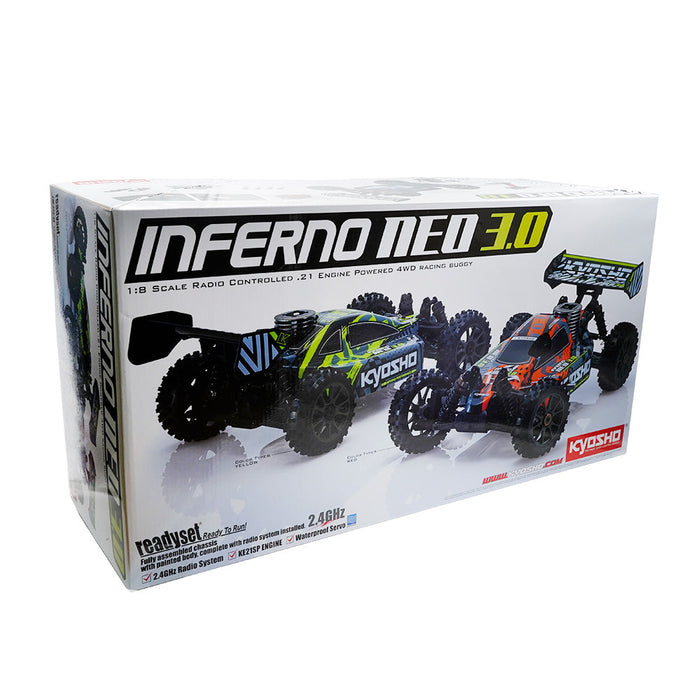Kyosho 1/8 Inferno NEO 3.0 4WD Nitro RC Buggy RTR – Type 5 Red (33012T5B)