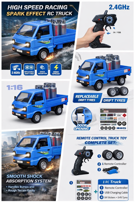 LAND 1:16 Scale 2.4GHz Remote Control Urban Transport & Food Truck Series