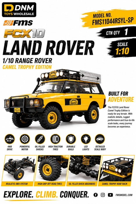 FMS Land Rover FCX10 Camel Trophy Edition 1:10 Scale 4WD RC Crawler