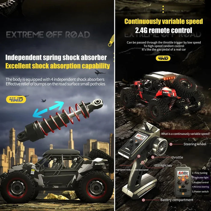 TOP RACING SERIES ADVENTURER 4WD 1/16 HIGH-SPEED RACING CAR. SCY16106-RED