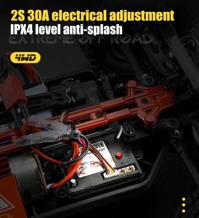 TOP RACING SERIES ADVENTURER 4WD 1/16 HIGH-SPEED RACING CAR. SCY16106-RED