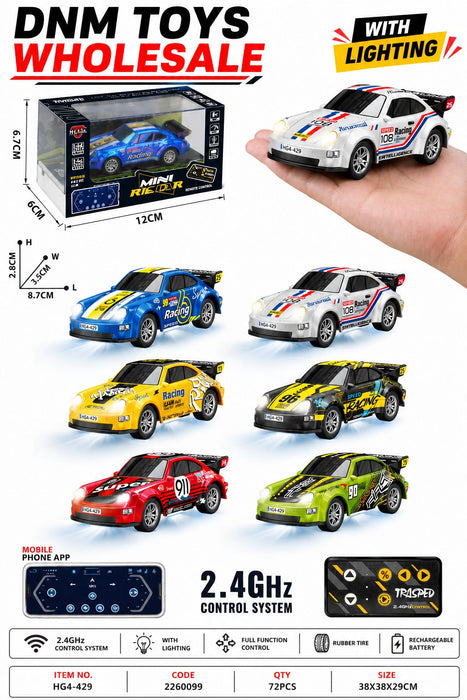 HG4-429 2.4GHz Mini R/C Racing Car Series with Lighting & Mobile App Control