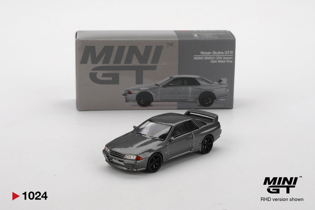 Imported Mini GT #1024 Nissan Skyline GT-R Dark Metal Gray Die-Cast Car