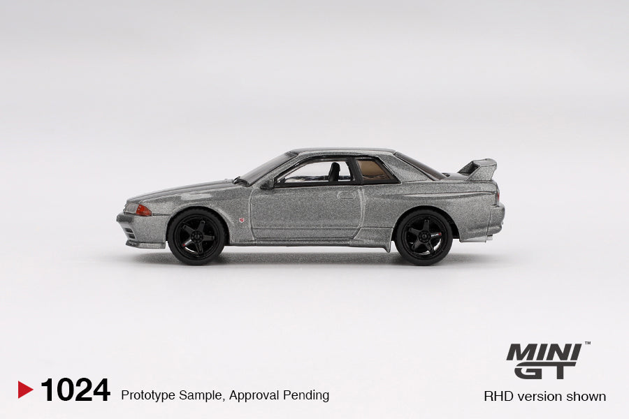Imported Mini GT #1024 Nissan Skyline GT-R Dark Metal Gray Die-Cast Car