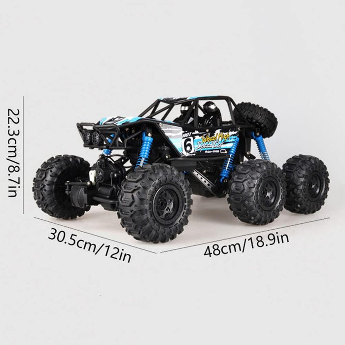 1/8 Scale Large Amphibious RC Cars, 6WD All Terrain Off Road Climbing Remote Control Vehicle, 10Km/H High-Speed Waterproof Toy With Direction Fine-Tuning