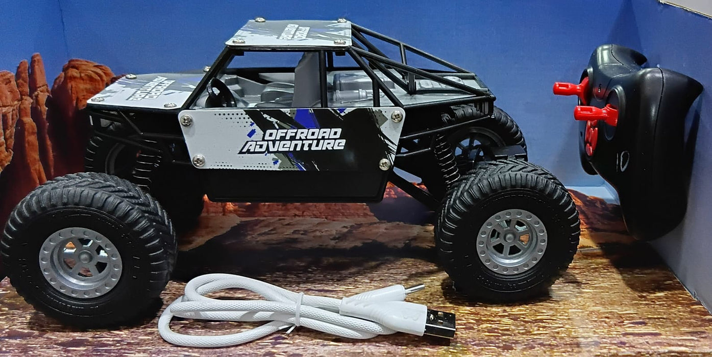 MIRANA ATV AND REMOTE CONTROL CAR, 1200 MAH LI-ION RECHARGEABLE BATTERY, C TYPE, USB CHARING SCALE 1:20 (SILVER &amp; BLACK)