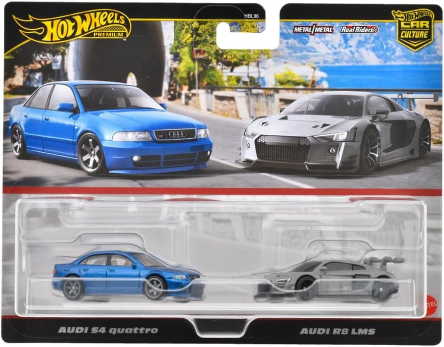 Imported  Hot Wheels Premium Audi Car Culture 2-Pack - Die-Cast Racing Toy Cars 8 pcs Set
