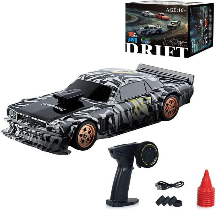 JIABAILE 1/43 RC Drift Car 4WD Four-Wheel Drive Radio Control 2.4G Mini Racing Drifting Car Toy High Speed Model