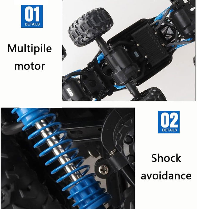 1/8 Scale Large Amphibious RC Cars, 6WD All Terrain Off Road Climbing Remote Control Vehicle, 10Km/H High-Speed Waterproof Toy With Direction Fine-Tuning