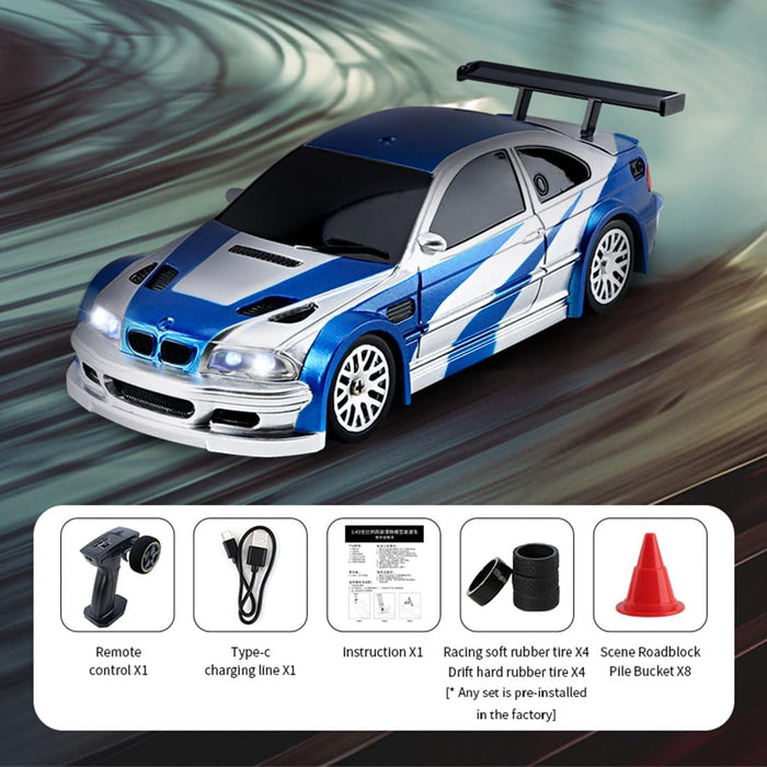 JIABAILE 1/43 RC Drift Car 4WD Four-Wheel Drive Radio Control 2.4G Mini Racing Drifting Car Toy High Speed Model