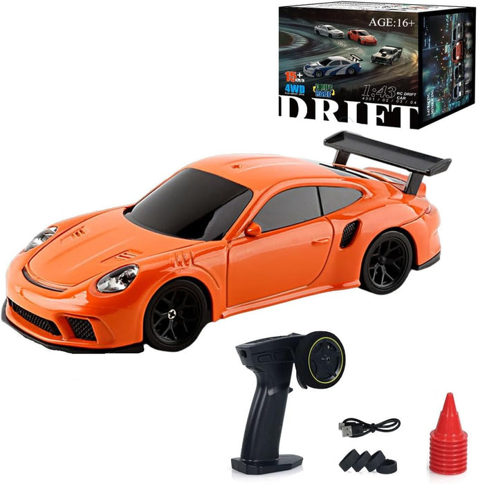 JIABAILE 1/43 RC Drift Car 4WD Four-Wheel Drive Radio Control 2.4G Mini Racing Drifting Car Toy High Speed Model