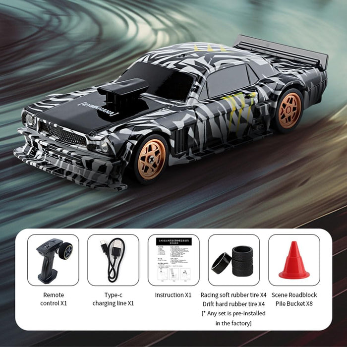 JIABAILE 1/43 RC Drift Car 4WD Four-Wheel Drive Radio Control 2.4G Mini Racing Drifting Car Toy High Speed Model