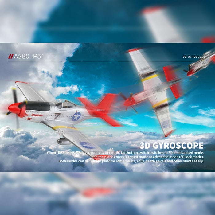 Helixsun XK A280 P-51 RC AIRPLANE, 3D/6G 2.4G 560Mm WINGSPAN