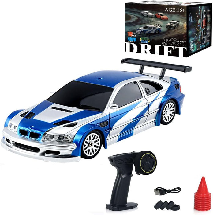 JIABAILE 1/43 RC Drift Car 4WD Four-Wheel Drive Radio Control 2.4G Mini Racing Drifting Car Toy High Speed Model
