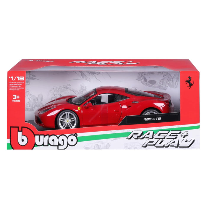 Bburago 1:18 Ferrari 488 GTB, Multi Color, (B18-16008)