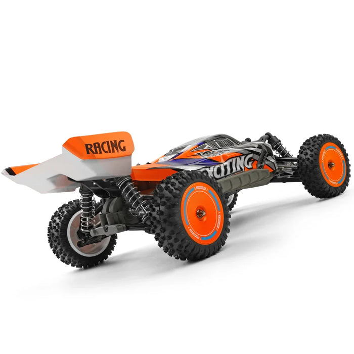 WLTOYS 124010 1:12 Scale Remote Control Car, 4WD 55KM/H High Speed RC Racing Car, 2.4Ghz OFF ROAD RC BUGGY ORANGE