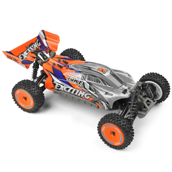 WLTOYS 124010 1:12 Scale Remote Control Car, 4WD 55KM/H High Speed RC Racing Car, 2.4Ghz OFF ROAD RC BUGGY ORANGE