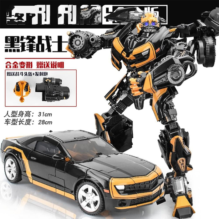 Black Bee Warrior BB-02 Transforming Robot Car | 2-in-1 Collectible Model