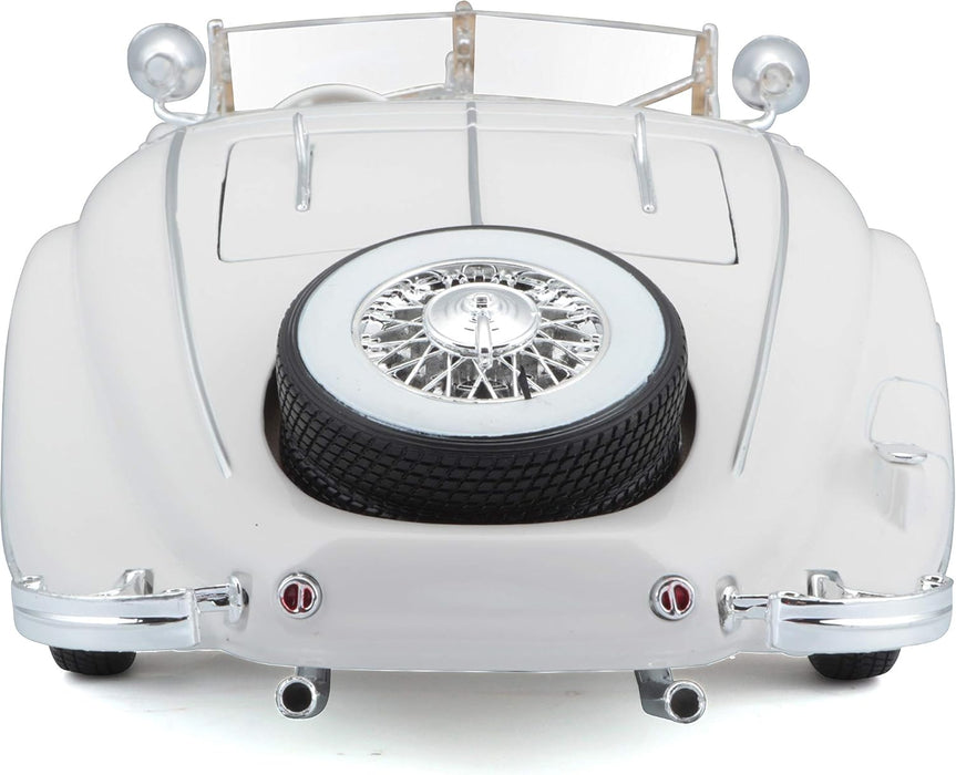 1936 Mercedes Benz 500 K Special Roadster White 1/18 Diecast Model Car by Maisto