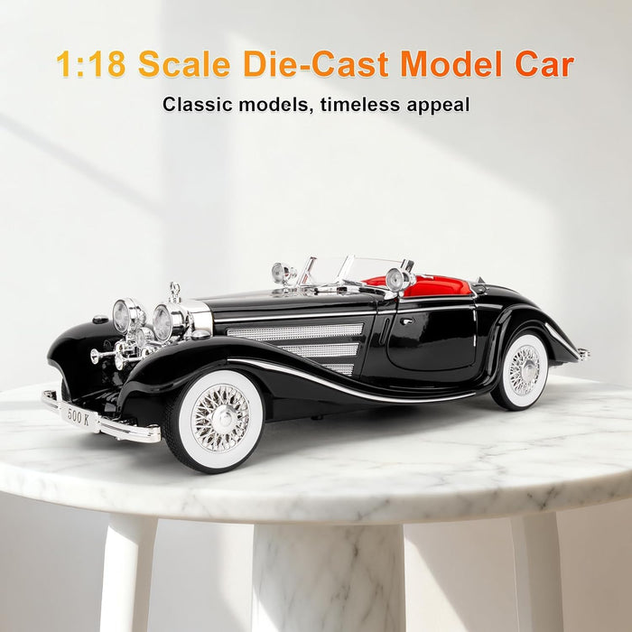Classic Vintage Alloy Car Model 1:18 Scale – Retro Luxury Collectible Display Car