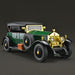 Rolls-Royce Phantom I 1:24 Scale Vintage Classic Car Model – Green & Gold Luxury Collectible