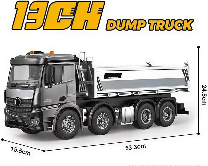 HUINA 1536PRO 1:14 PROFESSIONAL RC ALLOY DUMP TRUCK WITH 13 FUNCTIONS