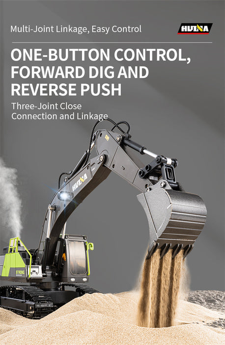 HUINA 1661 1:18 13CH 2.4G PROFESSIONAL RC UPGRADED ALLOY EXCAVATOR ENGINEERING VEHICLE