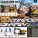 BC1043 2.4GHz 11-Channel R/C Die-Cast Alloy Excavator Engineering Vehicle