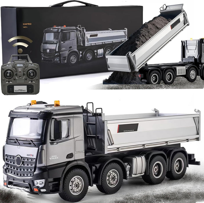 HUINA 1536PRO 1:14 PROFESSIONAL RC ALLOY DUMP TRUCK WITH 13 FUNCTIONS