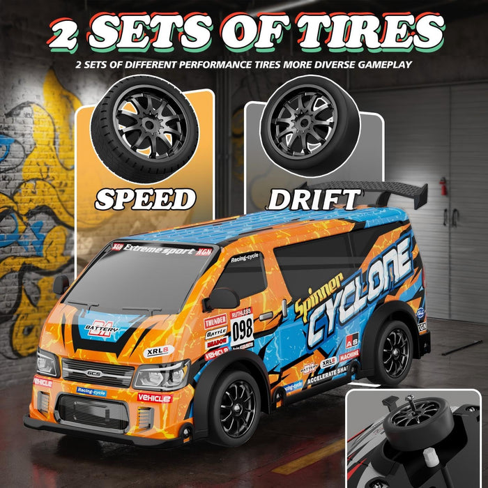 1:24 RC Drift Car - with LED Lights, JDM RC Cars Includes Drift Tire Kit USB Rechargeable Battery, Boys rc Cars Toys for Christmas Birthday