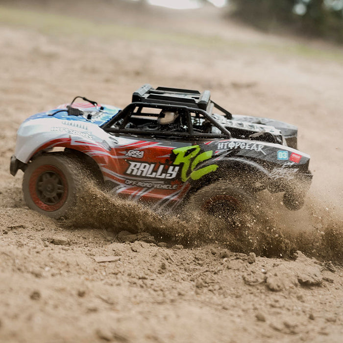 RALLY RTR SCY 18103HIGH-SPEED OFF-ROAD TRUCK 1/18 SCALE 4WD SUCHIYU WHITE/RED