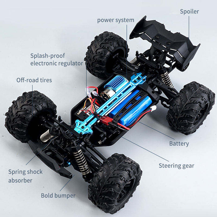 SCY-16101  Hyper Go 1/16 Scale 4X4 RC Monster Truck 4WD RTR Carbon Brush Motor Radio Control Car Remote Controller 38KM/H
