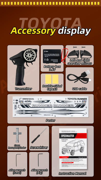 TOYOTA 4 RUNNER HG4-209 WITH SOUND,LIGHT,EXHAUST 4WD WHITE