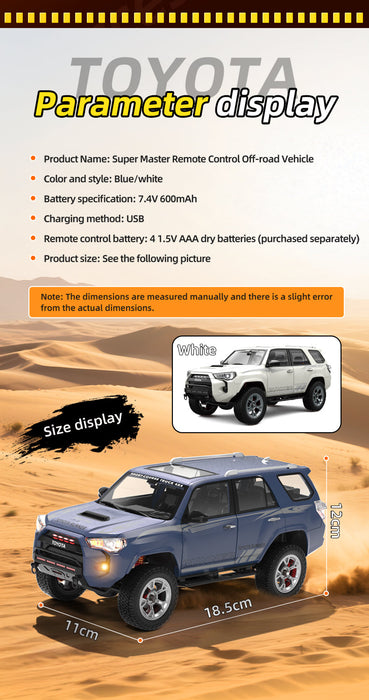 TOYOTA 4 RUNNER HG4-209 WITH SOUND,LIGHT,EXHAUST 4WD WHITE