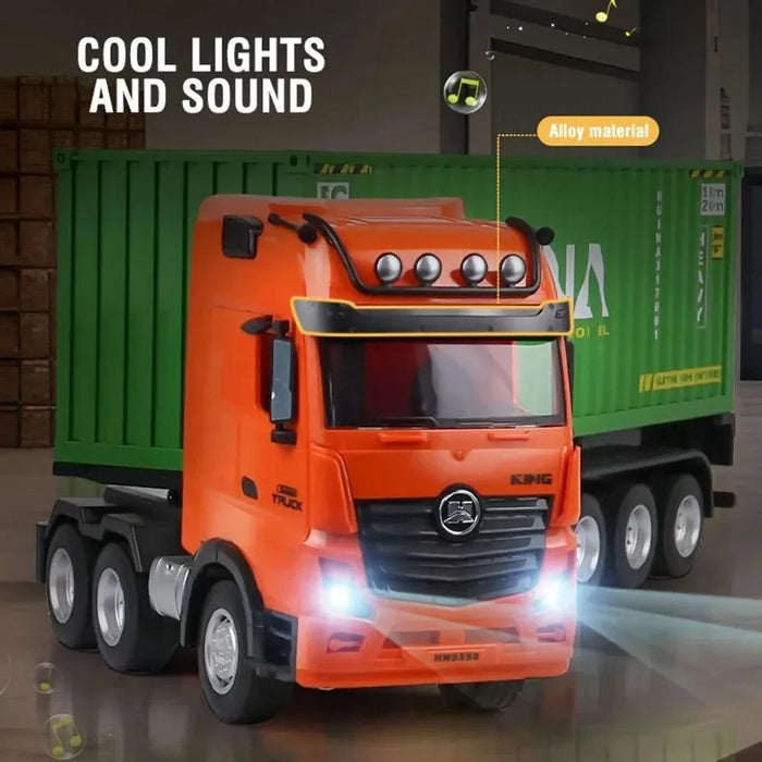 HUINA 1317 1:18 SEMI-ALLOY REMOTE CONTROL CONTAINER TRUCK