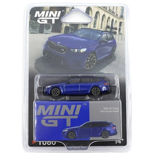 Imported Mini GT Blister #1080 BMW M5 Touring Marina Bay Blue Metallic Die-Cast Car