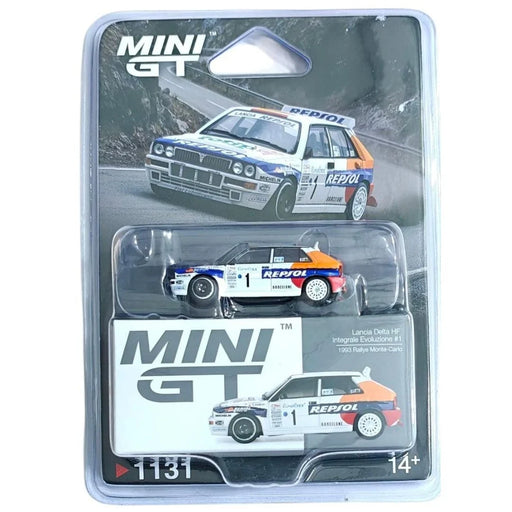 Imported Mini GT Blister #1131 Lancia Delta HF Integrale Evoluzione Rallye Monte-Carlo Die-Cast Car