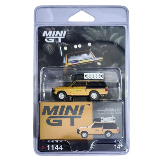 Imported Mini GT Blister #1144 Range Rover 1981 Camel Trophy Sumatra Die-Cast Car