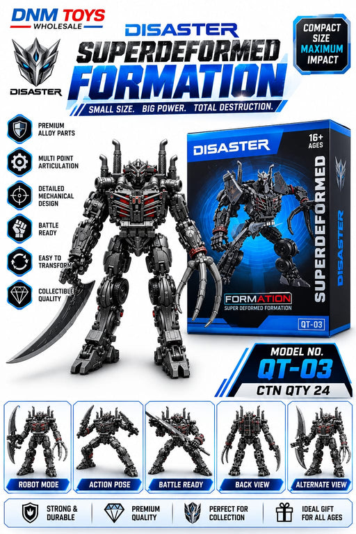 QT-03 Disaster Super Deformed Alloy Robot | Collectible Model