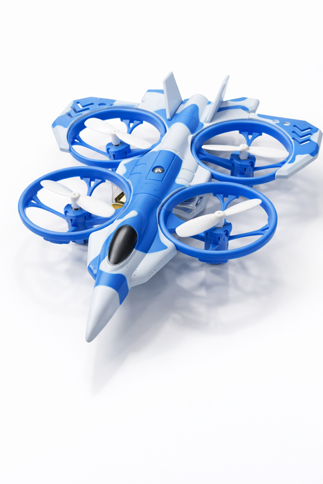 COMBINATION OF LAND AND AIR 2-IN-1 RC FLYING CAR DRONE WITH OPTICAL FLOW HOVER, 360° ROTATION & HEADLESS MODE GREEN