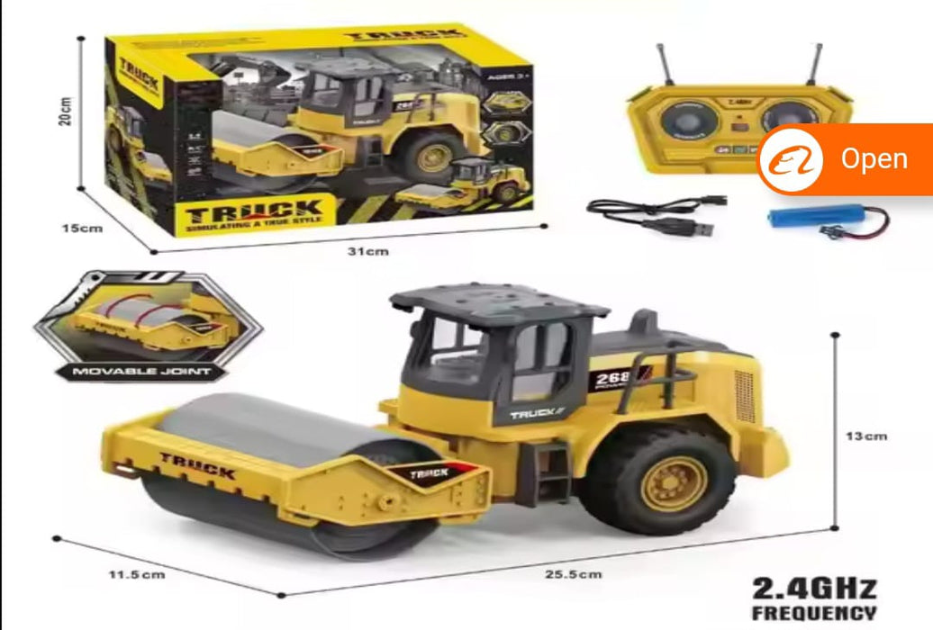 ROAD ROLLER TRUCK 2020 2.4GHZ DIE CAST METAL CONSTRUCTION VEHICLE