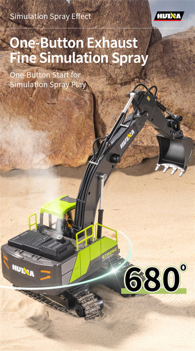 HUINA 1661 1:18 13CH 2.4G PROFESSIONAL RC UPGRADED ALLOY EXCAVATOR ENGINEERING VEHICLE
