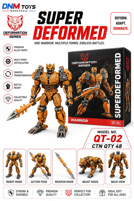 QT-02 Super Deformed Warrior Transforming Robot | Alloy Figure