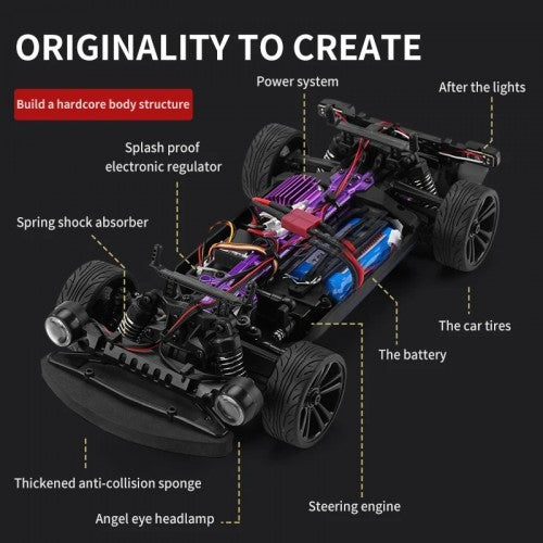 HURRICANE RC CAR 4X4 RTR 1/16 ELECTRIC DRIFT CAR SUCHIYU SCY 16303 BLUE