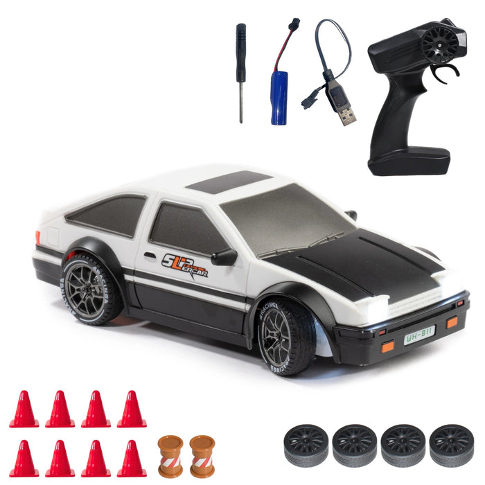RC DRIFT RACING CAR 1:43 NO.RC43-A WHITE ALLOY VERSION
