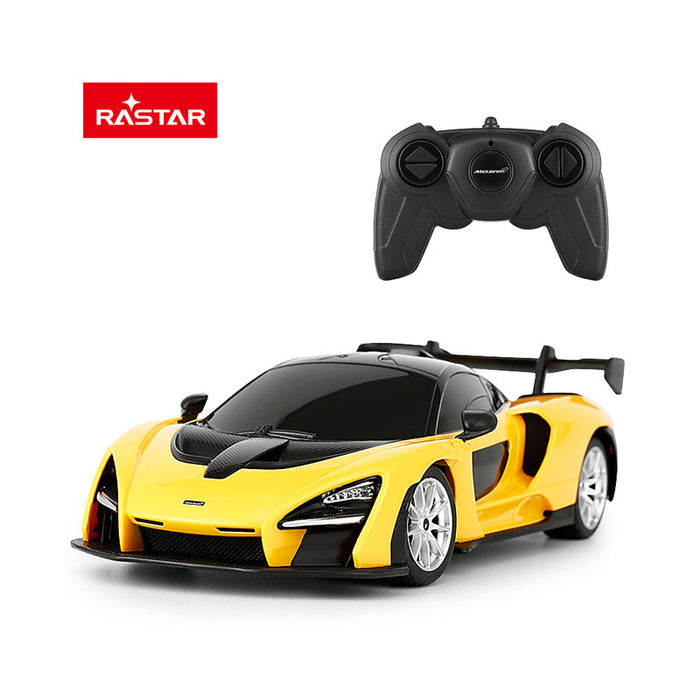 RASTAR MCLAREN SENNA 96700 RC CAR 1/24 SCALE (YELLOW & BLACK)