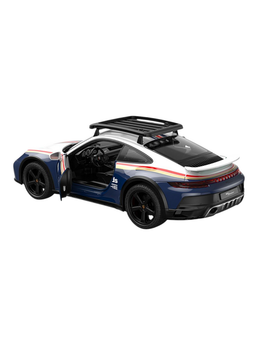 RASTAR PORSCHE 911 DAKAR 10131 RC CAR 1/14 SCALE (WHITE & BLUE)