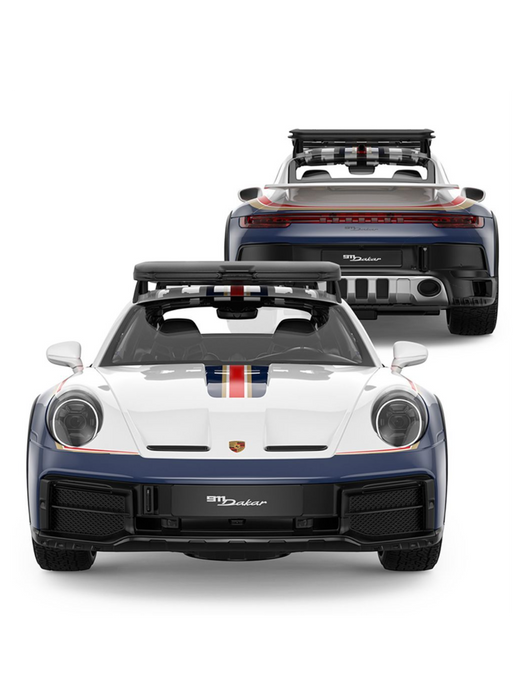 RASTAR PORSCHE 911 DAKAR 10131 RC CAR 1/14 SCALE (WHITE & BLUE)