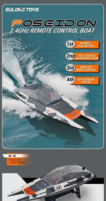 SULONG RC BOAT POSEIDON 2.4G TURBO BOOST NO SL-8026A