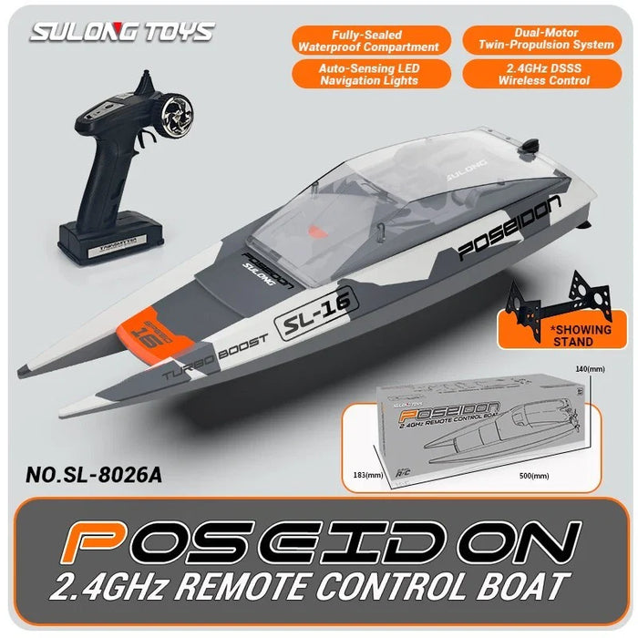 SULONG RC BOAT POSEIDON 2.4G TURBO BOOST NO SL-8026A